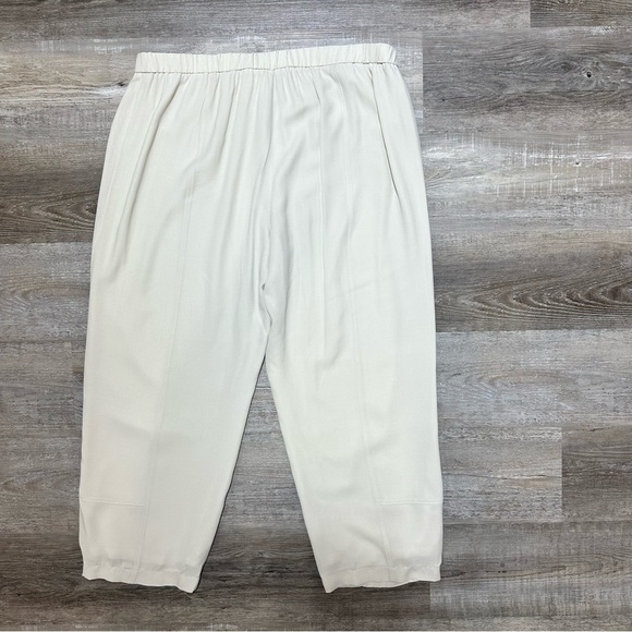 Eileen Fisher | Silk Bone System Georgette Cropped Pant XLarge - Picture 4 of 8